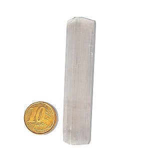 10 Selenita Bastão Pequeno 6 a 8cm Pedra Bruto Canudo Natural