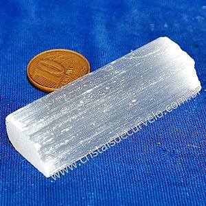 10 Selenita Bastao Pequeno 4 a 6 cm Classe A Pedra Bruto Canudo Natural