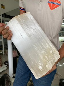 Selenita Bastao GIGANTE Pedra Bruto Canudo Natural ATACADO