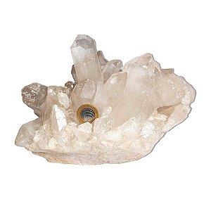 01 Drusa Cristal Natural Tam M 3,4 a 3,6Kg 15 a 25cm Tipo B