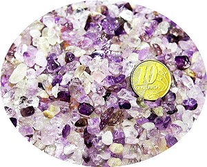 1Kg Ametista Rolado Pedra Natural Areia Aprox. 3 a 8mm
