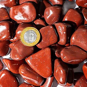 5kg Jaspe Vermelho Rolado Pedra Natural G 30 a 45mm Tipo B