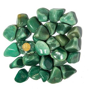 1kg Quartzo Verde Rolado Pedra Natural G 30 a 45mm Tipo B