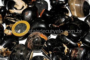 1 kg Ônix Preto Rolado Pedra Natural G 30 a 45mm Tipo A