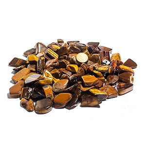 1kg Olho de Tigre Rolado Pedra Natural M 20 a 30mm Tipo C