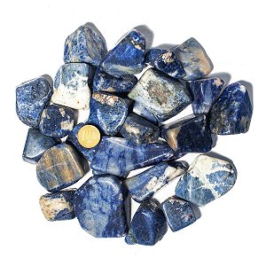1 kg Sodalita Azul Rolado Pedra Natural G 30 a 45mm Tipo B