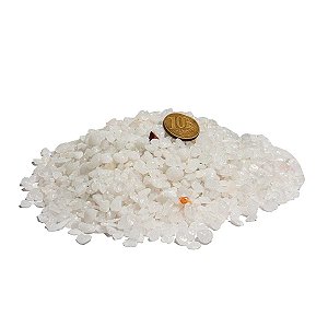1kg Quartzo Leitoso Rolado Pedra Natural PP Aprox. 5 a 10mm