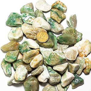 5kg Jadeita Verde Rolado Pedra Natural M 20 a 35mm Tipo B