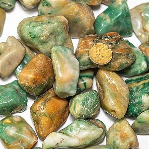 5kg Jadeita Verde Rolado Pedra Natural G 30 a 45mm Tipo C