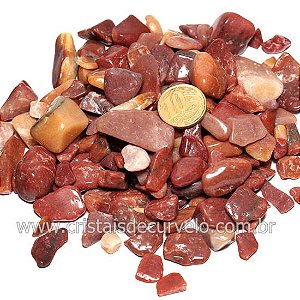 1kg Quartzo Vermelho Rolado Pedra P 10 a 20mm Classe A