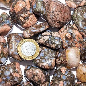 1kg Riolita Rolado Pedra Natural G 30 a 45mm Tipo B