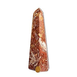 Ponta Calcedônia Mosaico Pedra Natural 708g 19cm Classe B