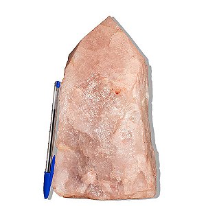 01 Cristal Rosa Pedra Pé e Bico Serrado 3 a 4,5Kg 20cm TipoB