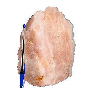 01 Cristal Rosa Pedra Pé Serrado natural 3,4Kg 19cm Tipo B