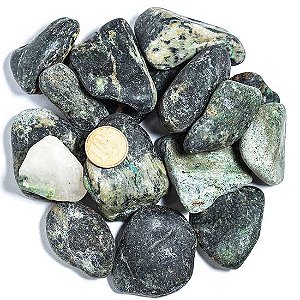 1kg Malaquita Rolado Pedra Natural G 30 a 45mm Tipo A