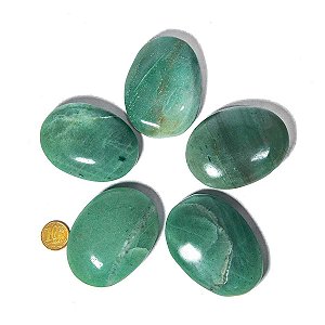 10 Massageador Sabonete Pedra Quartzo Verde 6 a 8cm Terapeutica