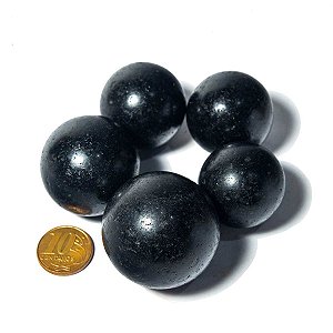 05 Mini Bola Cristal Negro Esfera 30 a 40mm ATACADO REFF 225479
