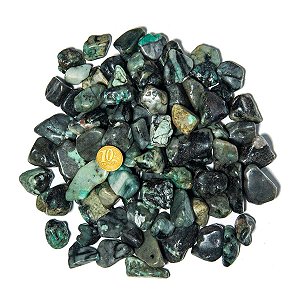 1 kg Esmeralda Rolado Pedra Natural M 20 a 35mm Classe C