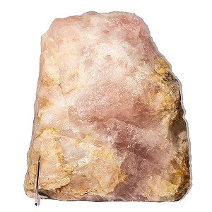 Cristal Rosa Pedra Pé Serrado Natural 111Kg 57cm Classe B