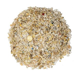 1 kg Rutilo Rolado no Quartzo Natural PP 5 a 10 mm Tipo B