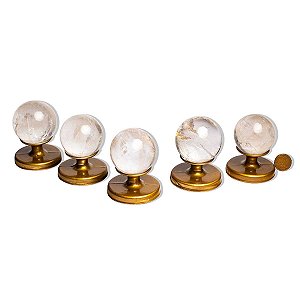 05 Esfera Cristal Pedra Natural 45 a 50mm 130 a 170g Tipo A