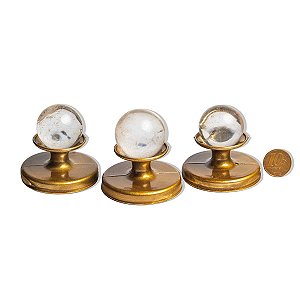 03 Esfera Cristal Pedra Natural 30 a 35mm 30 a 60g Tipo A