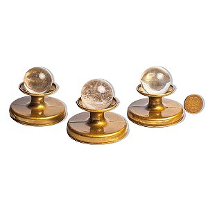 03 Esfera Cristal Pedra Natural 25 a 30mm 20 a 40g Tipo A