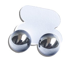 10 Brinco Bolinha Pedra Hematita Pino Tarraxa Banho Prateado