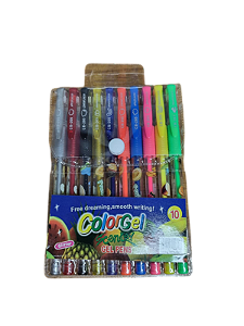 CANETA EM GEL  10 CORES