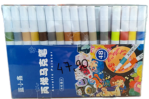 CANETINHA ACRILITA C/ 48 CORES