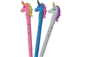CANETA CABEÇA DE UNICORNIO