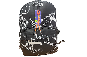 MOCHILA RABISCO EMOJI PRETA