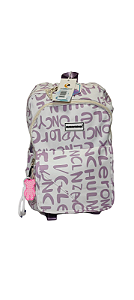 MOCHILA ESCRITA ROXA