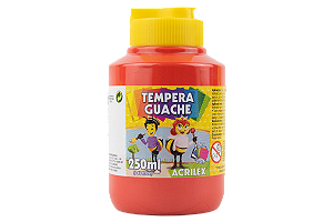 TINTA GUACHE 250 ML ACRILEX UNIDADE VERMELHO FOGO UNIDADE