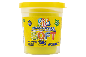 MASSA PARA MODELAR SOFT AMARELO LIMÃO  POTE 150G ACRILEX UNIDADE