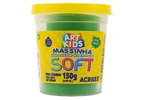 MASSA PARA MODELAR SOFT VERDE POTE 150G ACRILEX UNIDADE