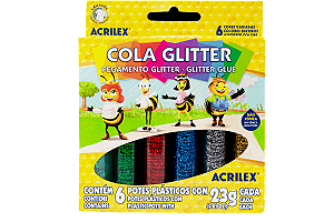COLA GLITER 6 CORES ACRILEX