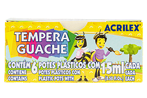 TEMPERA GUACHE 15 ML 6 CORES ACRILEX