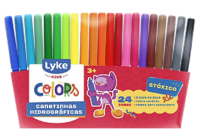 CANETINHA  HIDROGRAFICA C/24 CORES LYKE