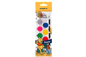 GUACHE MINI C/12 CORES URSINHO POOH - BLISTER 3ML POR POTE - LEO E LEO