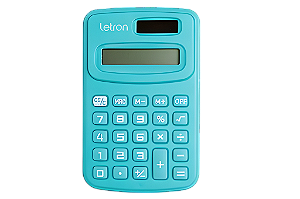 CALCULADORA 8 DIGITOS COLORIDA AZUL LEO E LEO