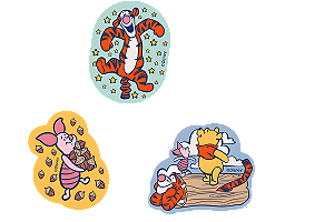 BORRACHA DECORADA URSINHO POOH UND LEO e LEO UNIDADE