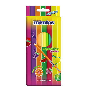LAPIS DE COR PASTEL COM CHEIRINHO MENTOS COMPACTOR