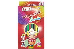 LAPIS DE COR - 12 CORES TRIANGULAR JUMBO  C/ APONT LYKE