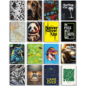 CADERNO UNIVERSITARIO CD 10M 200 FLS ROX