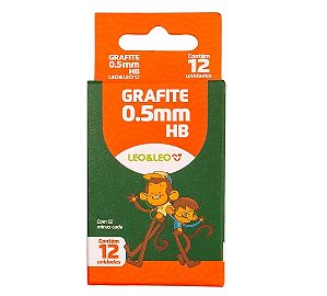 MINA DE GRAFITE HB 0.5MM BLISTER/2 TUBOS  BLISTER LEOELEO