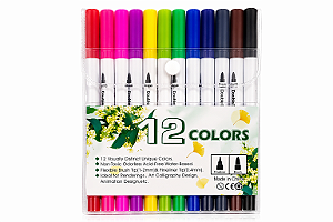 BRUSH PEN C/12 UNIDADES