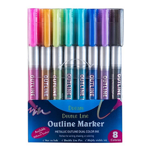 CANETINHA OUTLINE MARKER 8 CORES