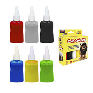 COLA COLORIDA 6 CORES 25G KAZ