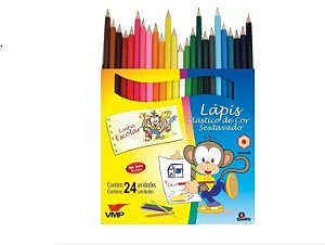 LAPIS PLAST COR GDE SEXT 24CORES VMP